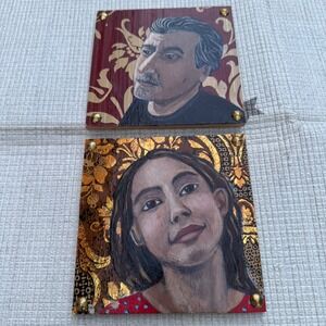 Susan Matthews Chicano Portrait Art Set 5x5 Multicolor Fernando Valenzuela 2021